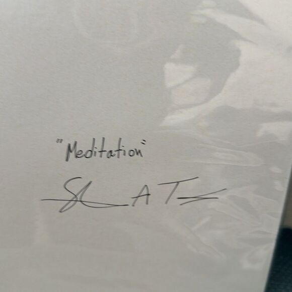 Matted B&W Meditation Art 12”x14” - Picture 5 of 5